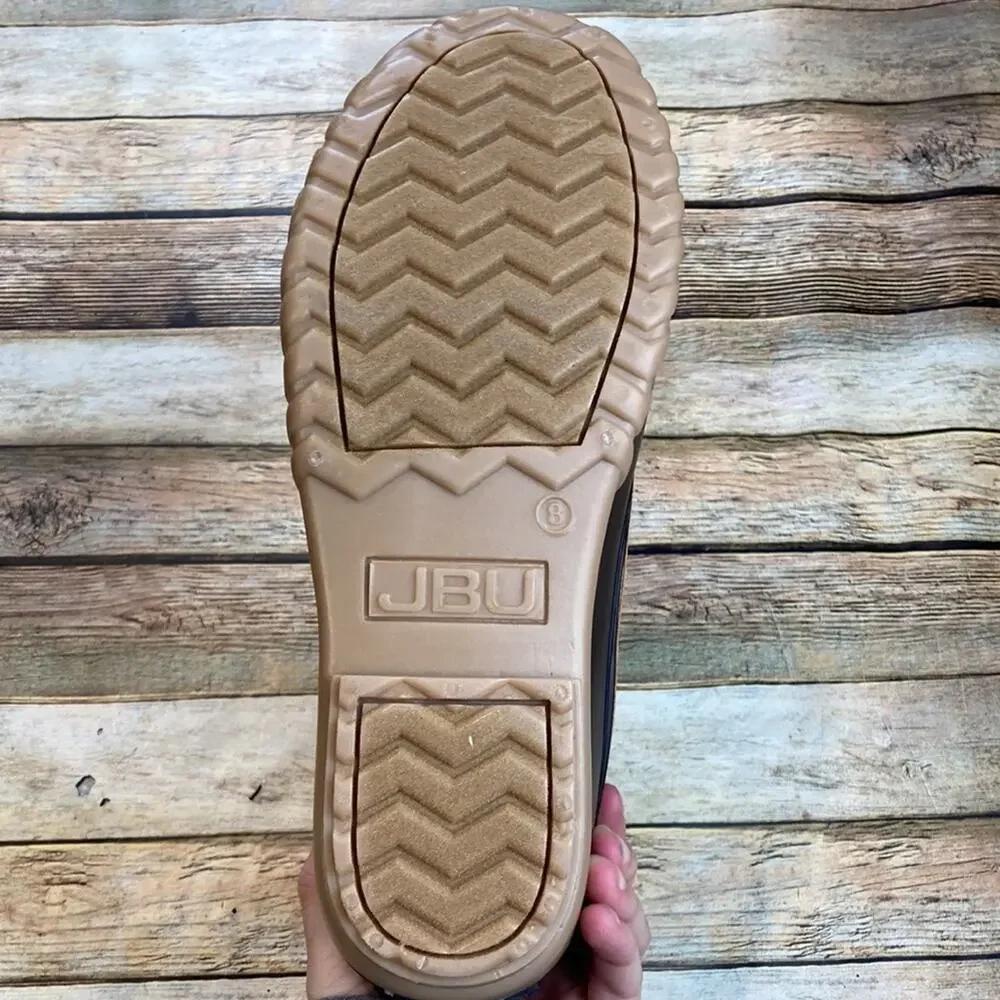 JBU Maine Men's Tan Waterproof Duck Boots Fleece Lined Size 9